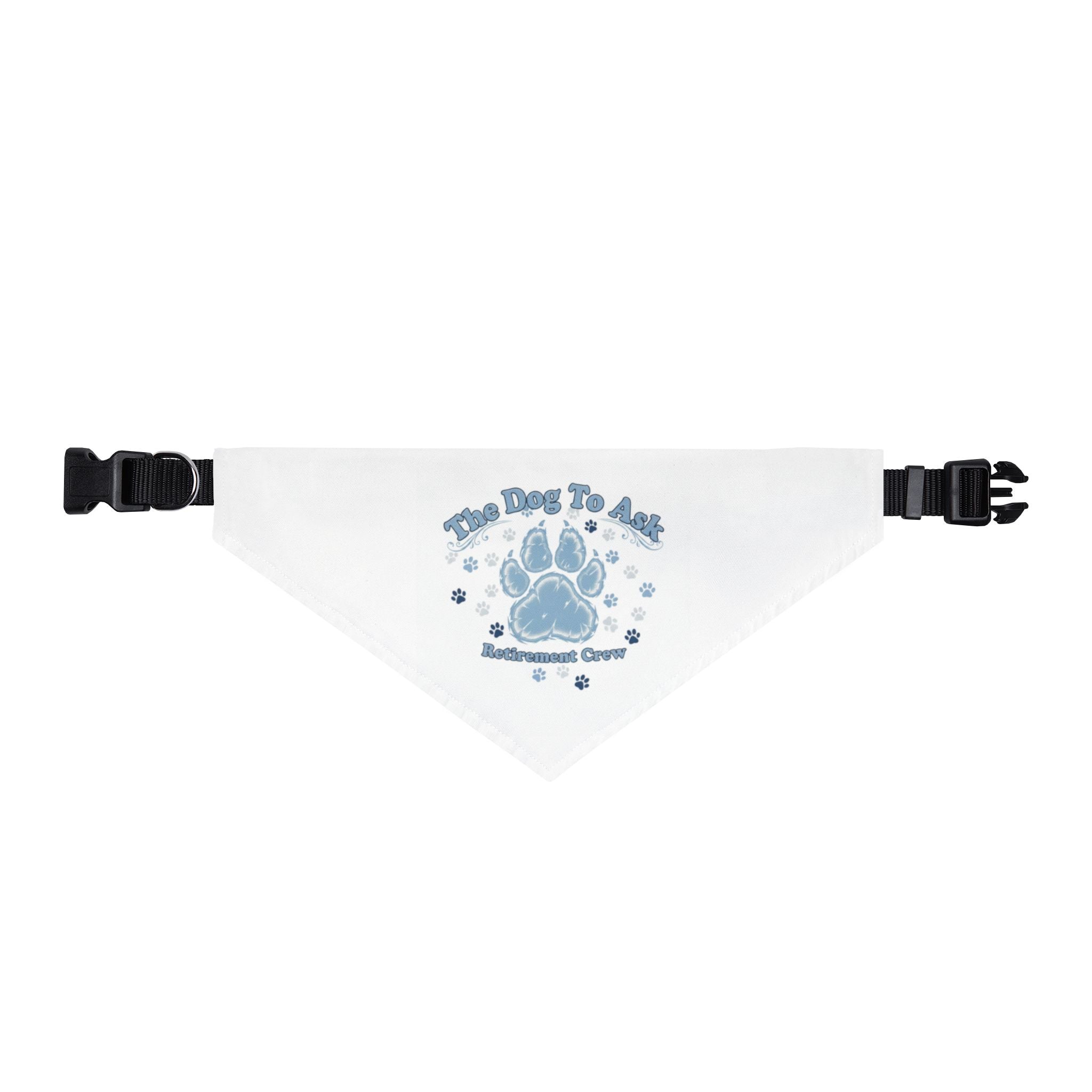 Clip-On Pet Bandana – 'Love Dogs Too' Paw Print Collar Accessory