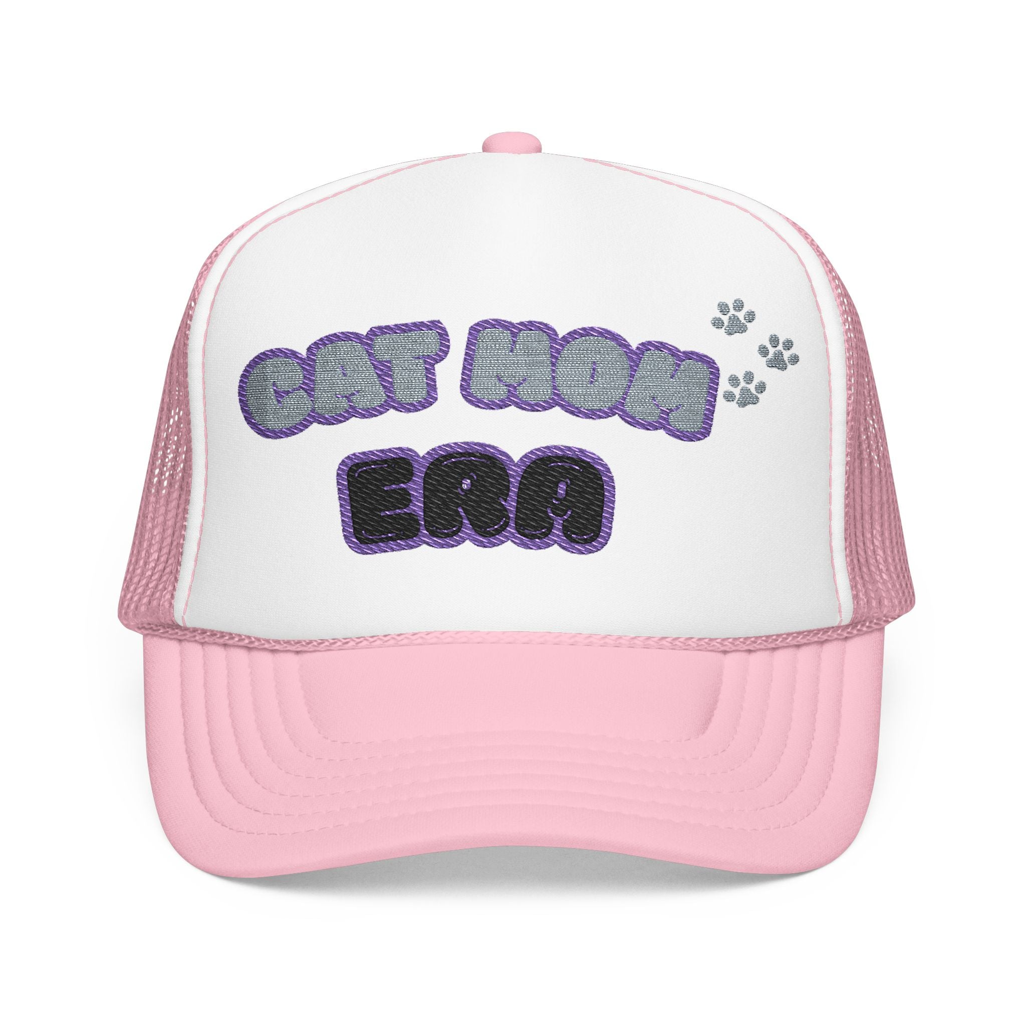 Cat Mom Era Foam Trucker Hat — Cute Furmom Cap in Multiple Colors