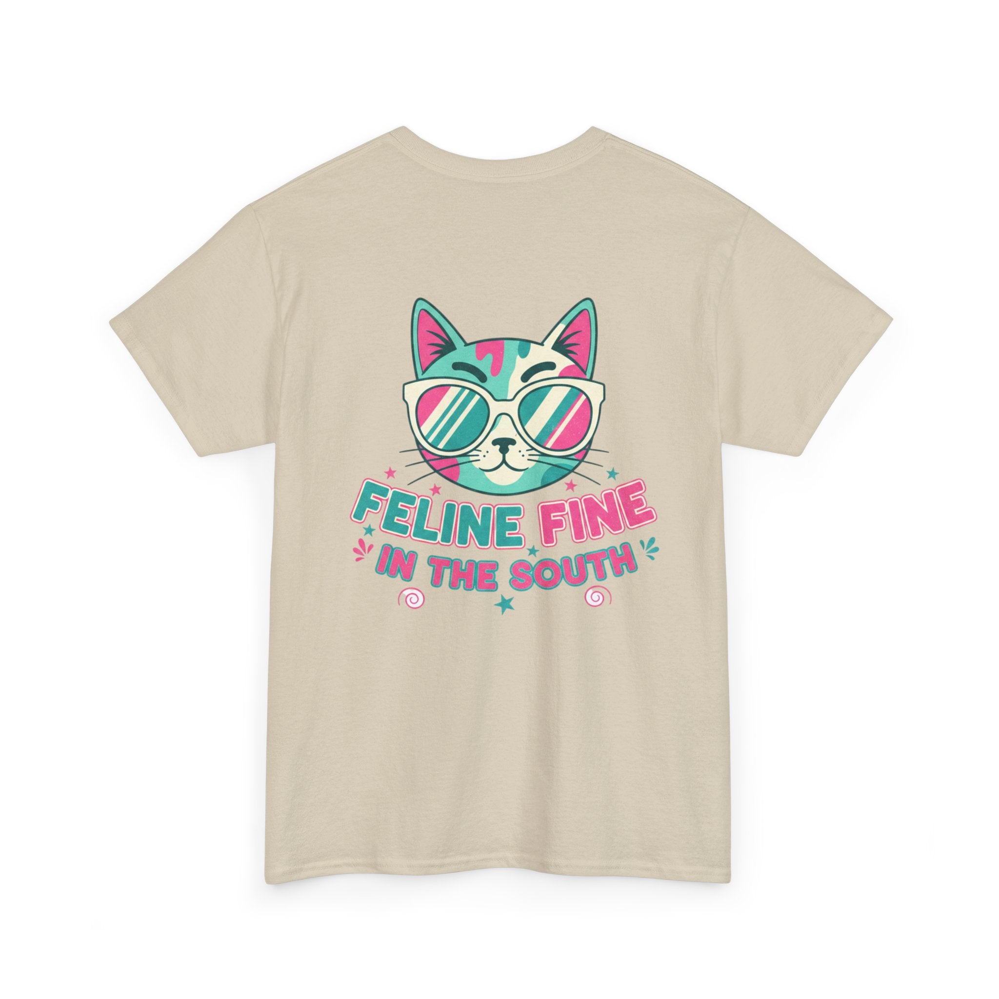 Feline Fine Tee — Retro Cat "Feline Fine in the South" Graphic T-Shirt