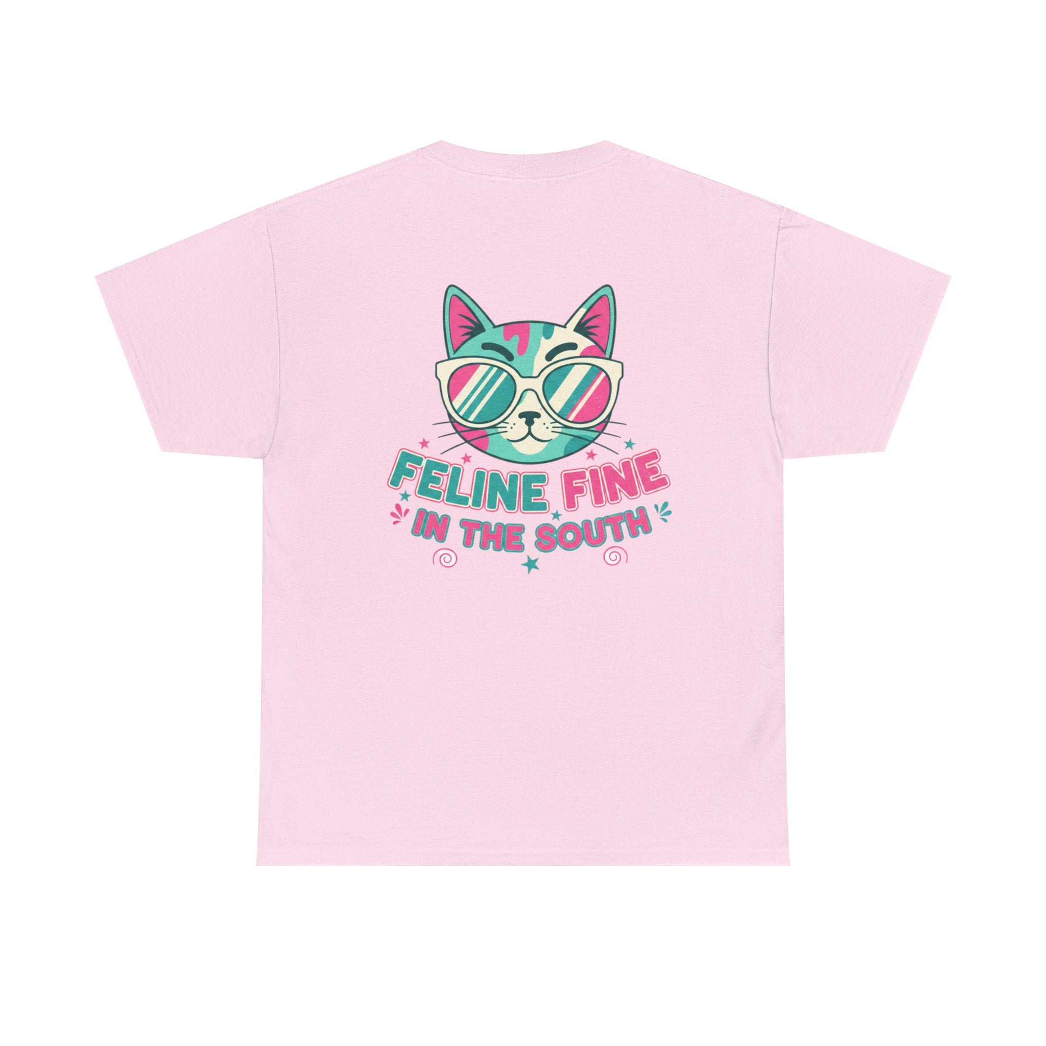 Feline Fine Tee — Retro Cat "Feline Fine in the South" Graphic T-Shirt