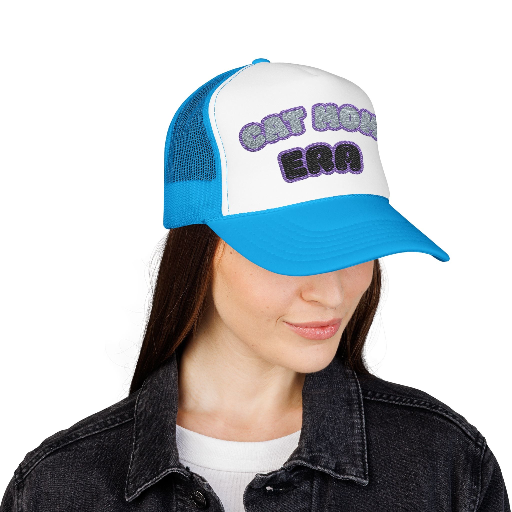 Cat Mom Era Foam Trucker Hat — Cute Furmom Cap in Multiple Colors