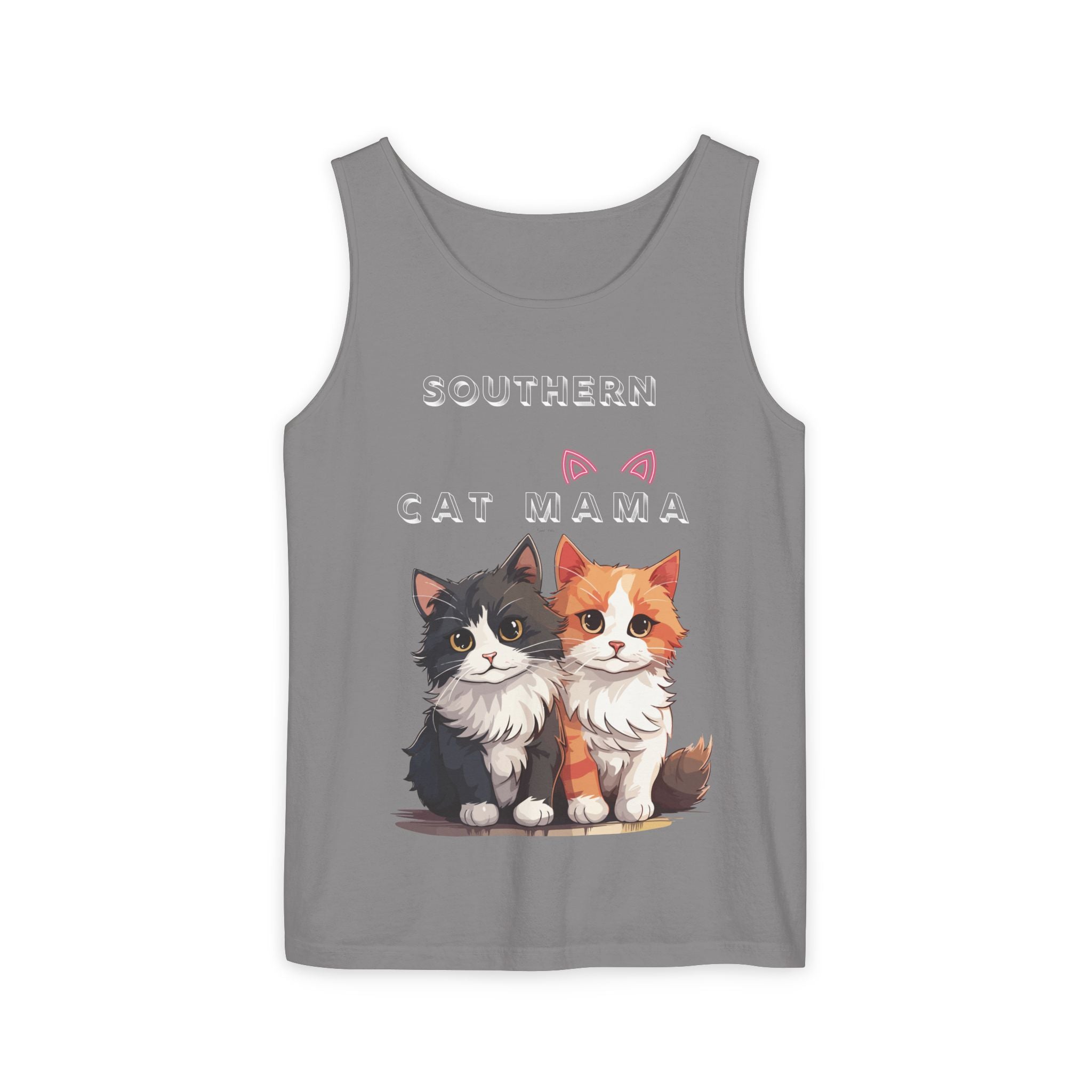 Southern Cat Mama Tank Top — Cute Kitten Graphic Tank for Cat Lovers
