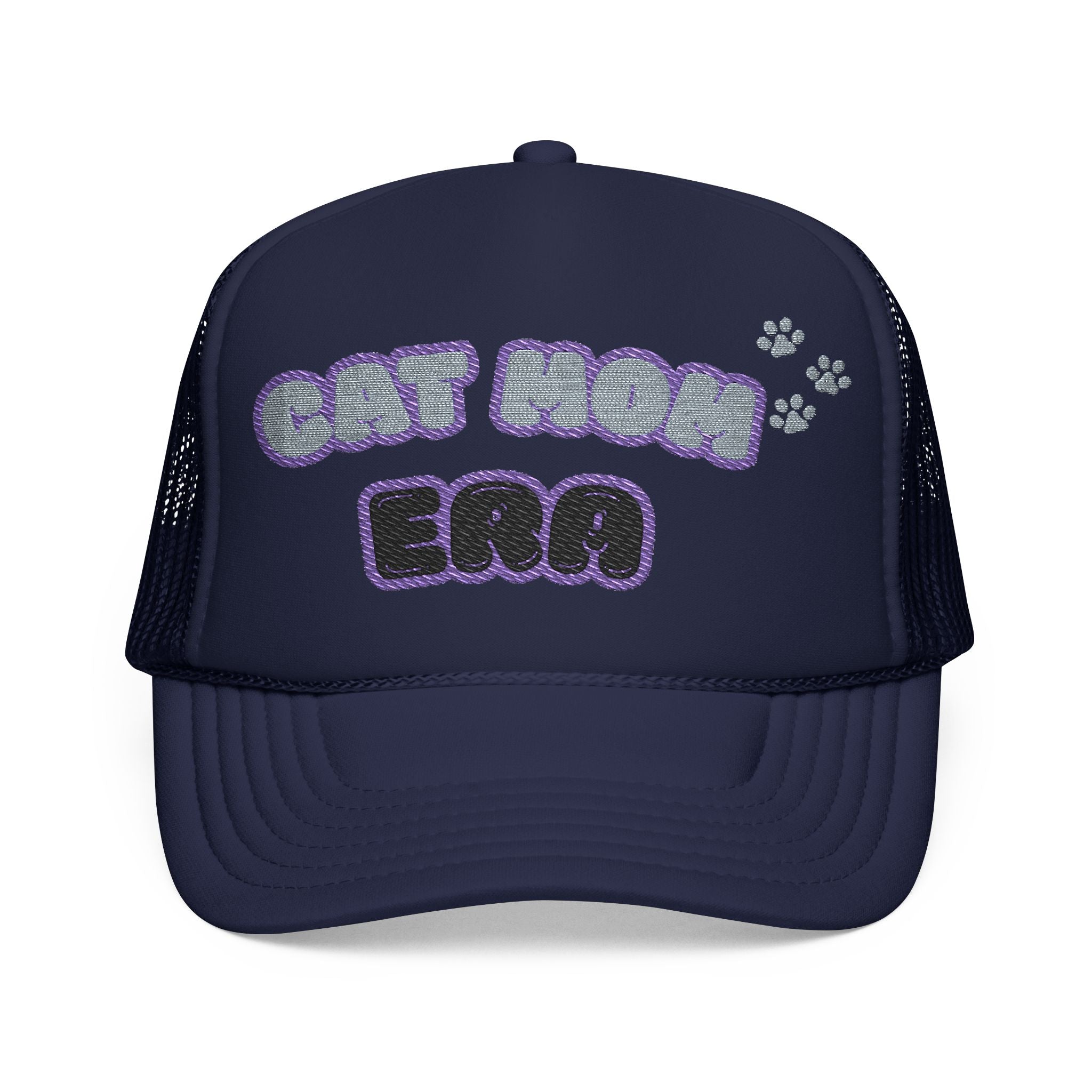 Cat Mom Era Foam Trucker Hat — Cute Furmom Cap in Multiple Colors