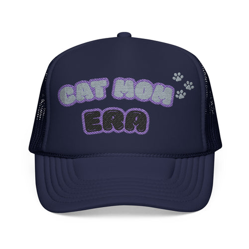 Cat Mom Era Foam Trucker Hat — Cute Furmom Cap in Multiple Colors