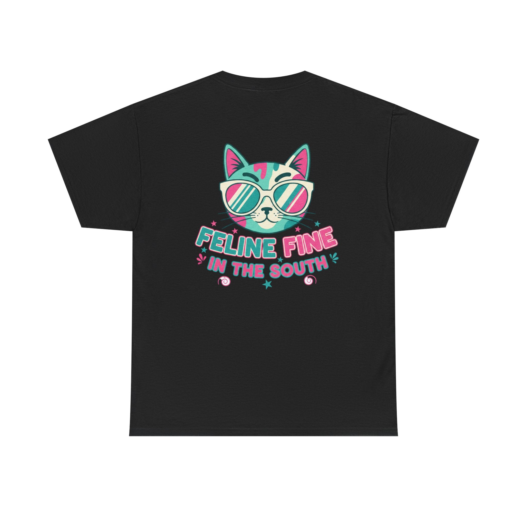 Feline Fine Tee — Retro Cat "Feline Fine in the South" Graphic T-Shirt