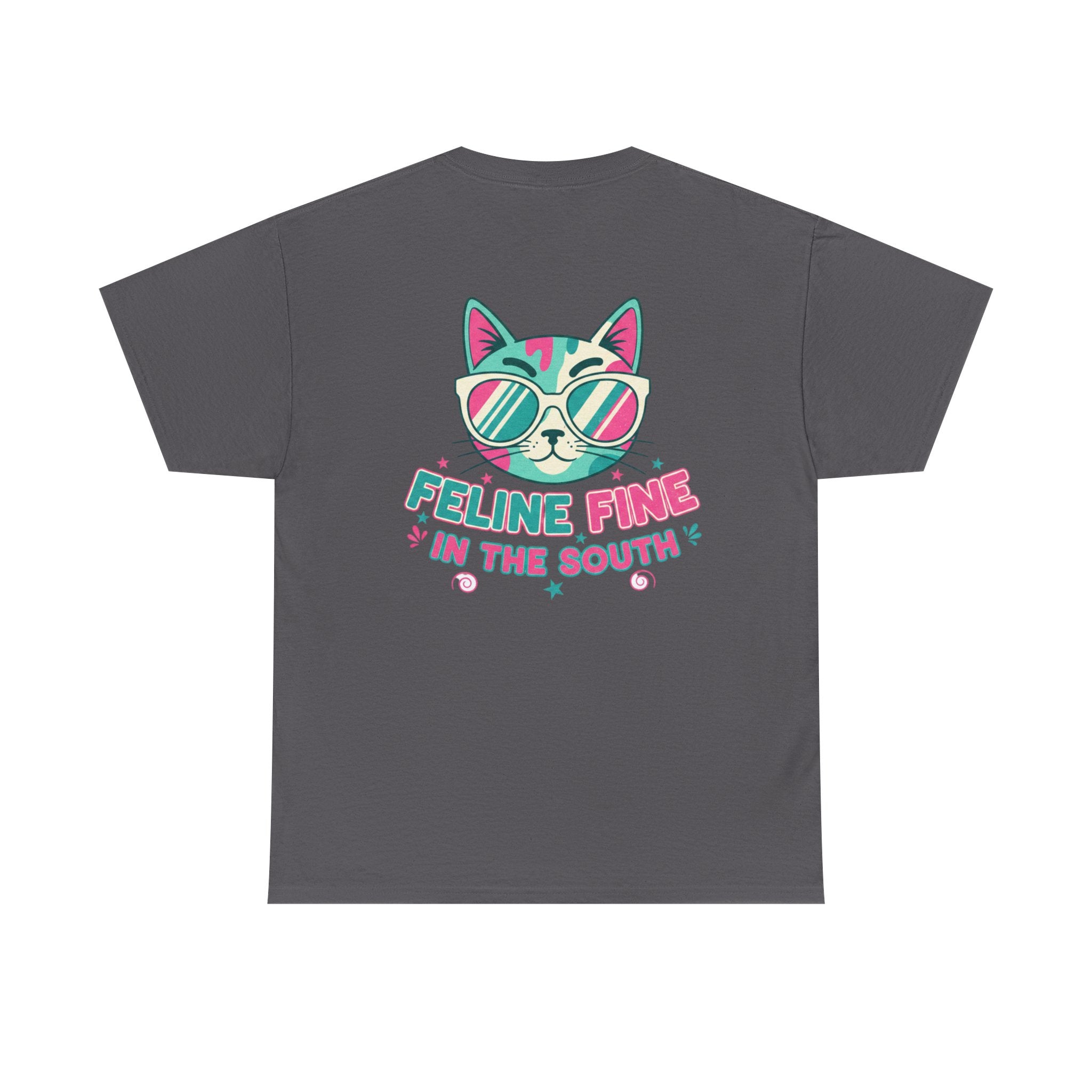 Feline Fine Tee — Retro Cat "Feline Fine in the South" Graphic T-Shirt