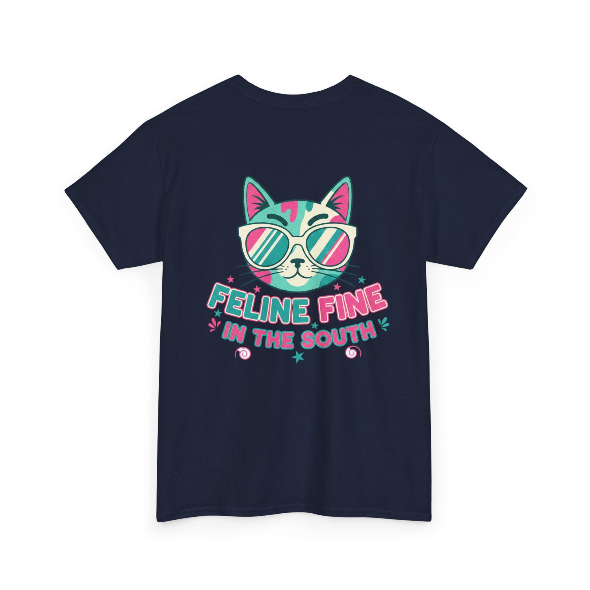 Feline Fine Tee — Retro Cat "Feline Fine in the South" Graphic T-Shirt