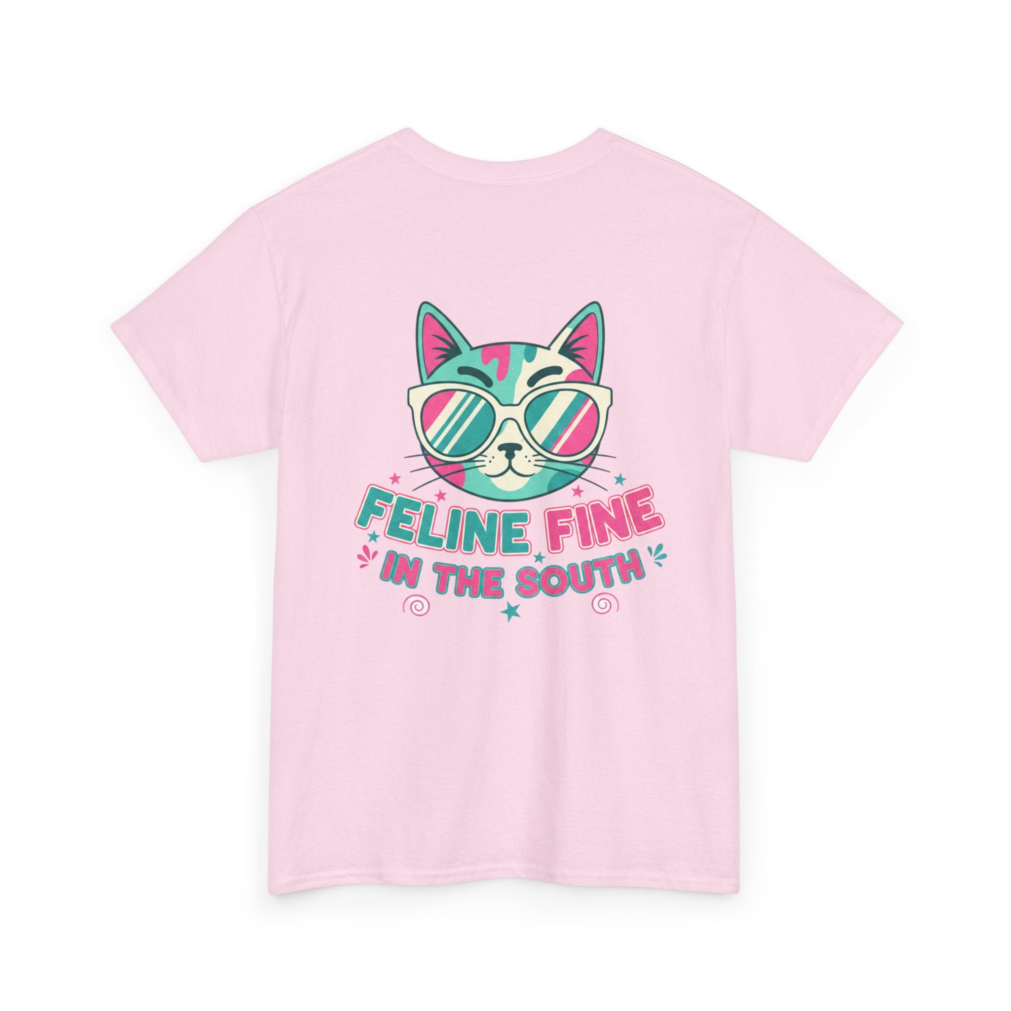 Feline Fine Tee — Retro Cat "Feline Fine in the South" Graphic T-Shirt