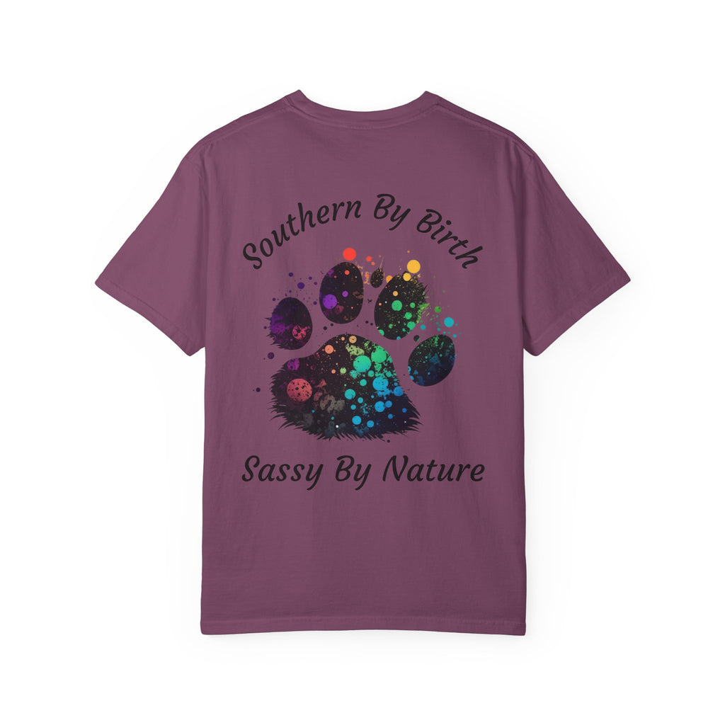 Southern By Birth, Sassy By Nature Paw Print T-Shirt