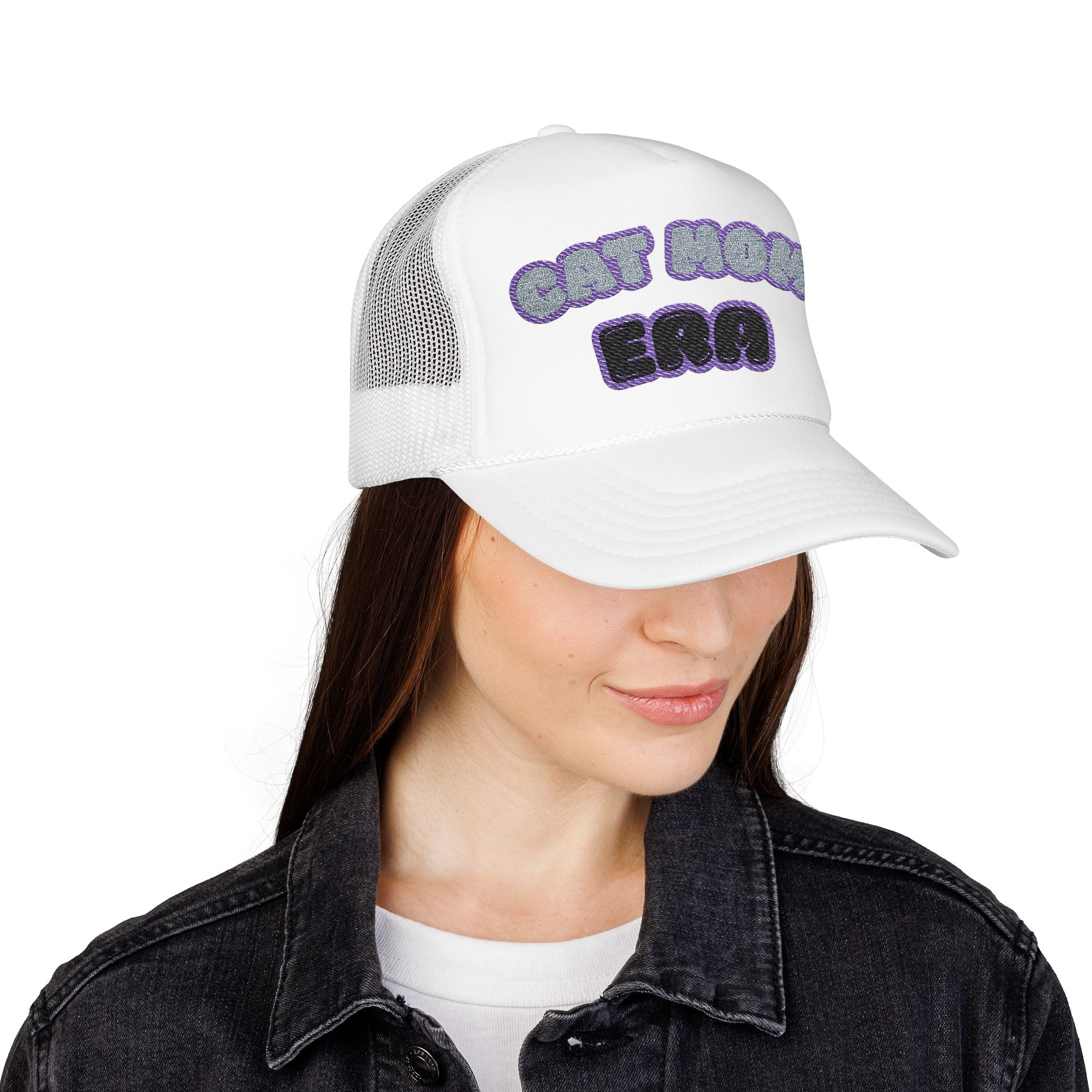 Cat Mom Era Foam Trucker Hat — Cute Furmom Cap in Multiple Colors