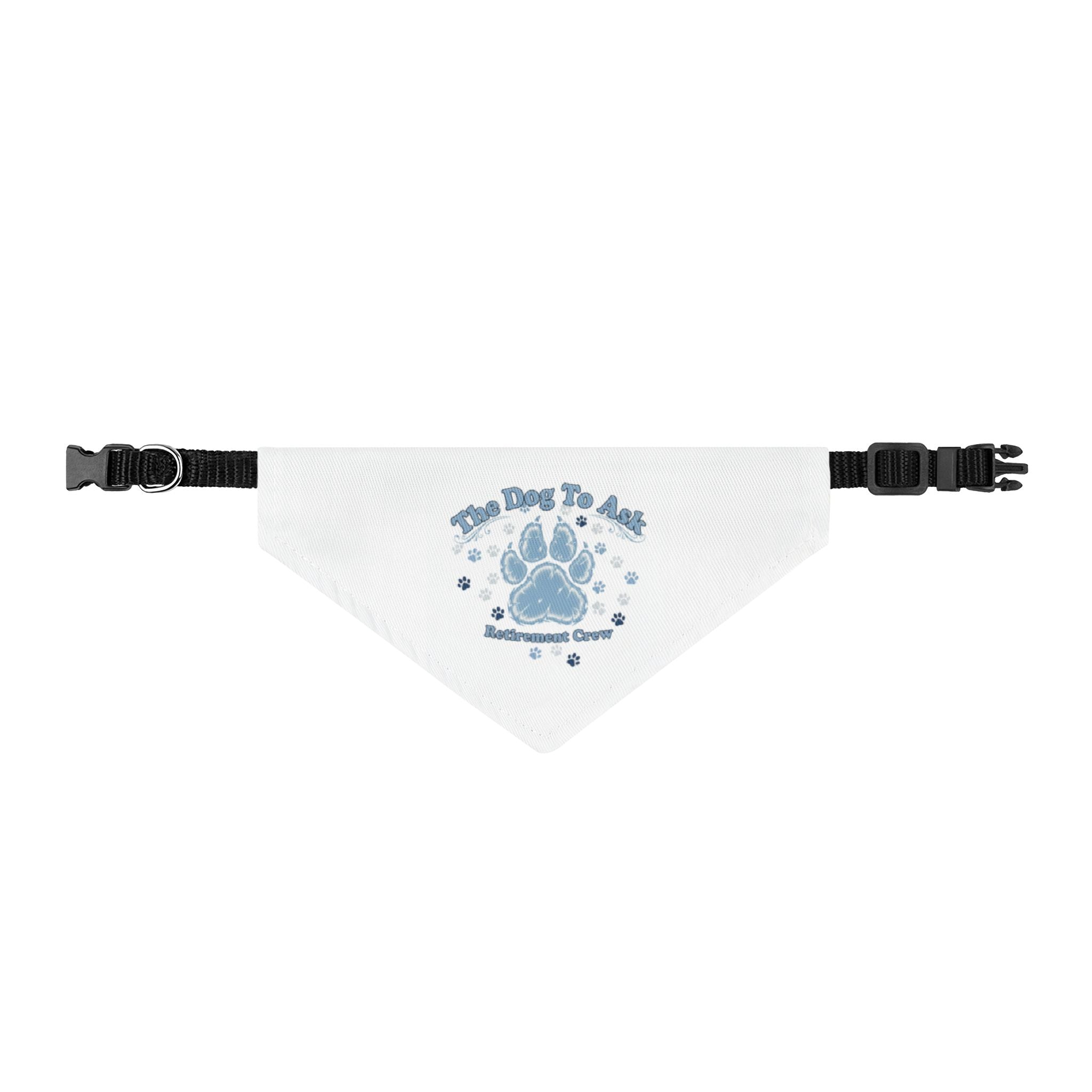 Clip-On Pet Bandana – 'Love Dogs Too' Paw Print Collar Accessory