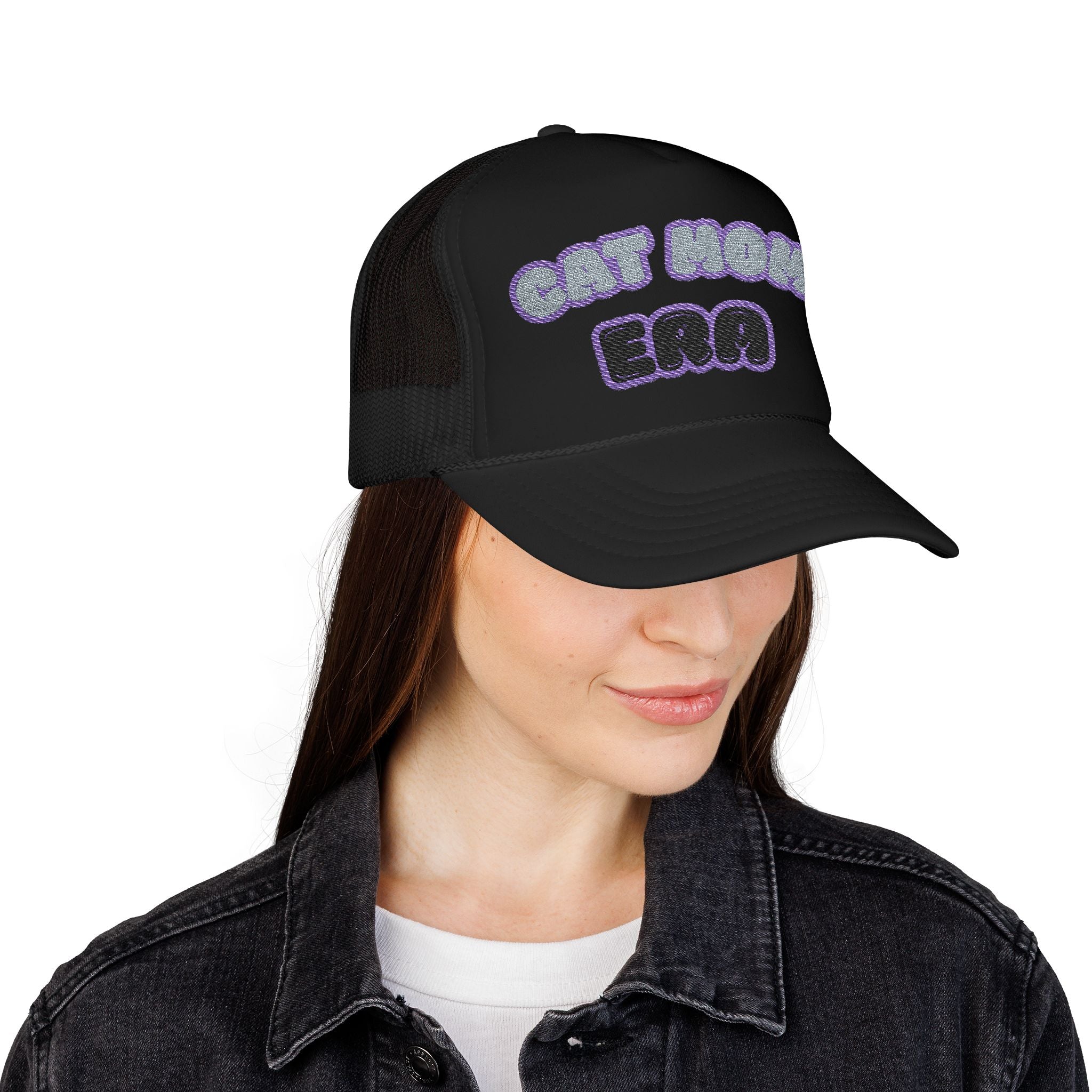 Cat Mom Era Foam Trucker Hat — Cute Furmom Cap in Multiple Colors