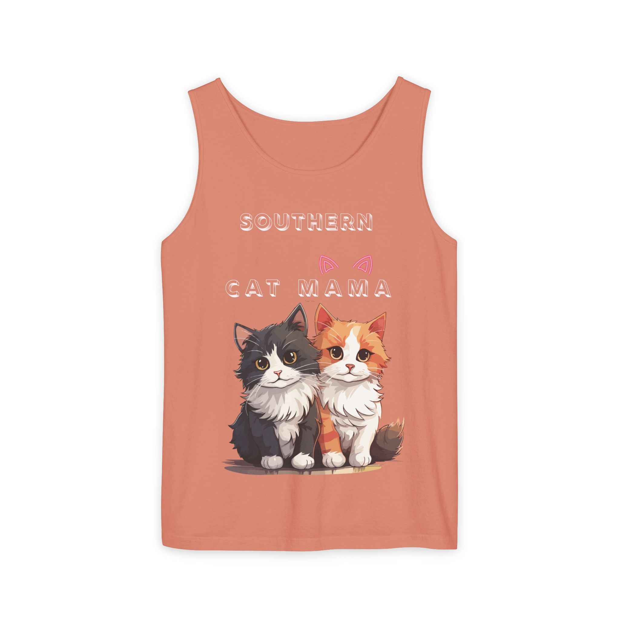 Southern Cat Mama Tank Top — Cute Kitten Graphic Tank for Cat Lovers