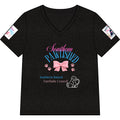 Southern Pawlished V-Neck Tee — "Southern Raised, Fur-baby Crazed"