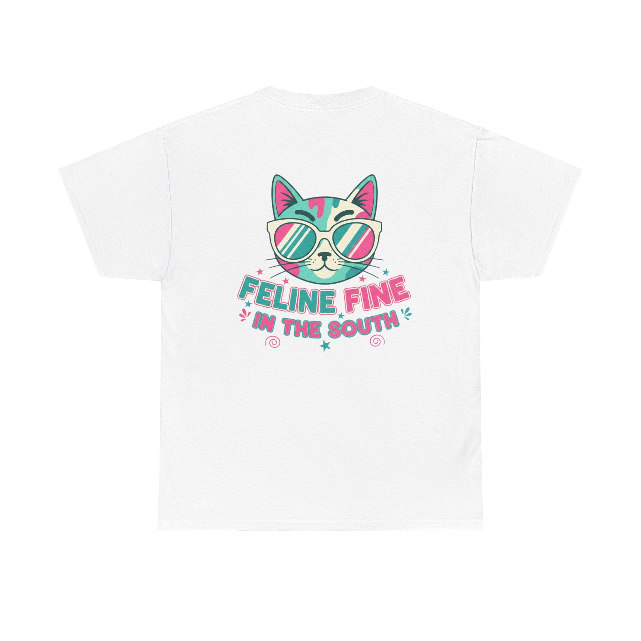 Feline Fine Tee — Retro Cat "Feline Fine in the South" Graphic T-Shirt