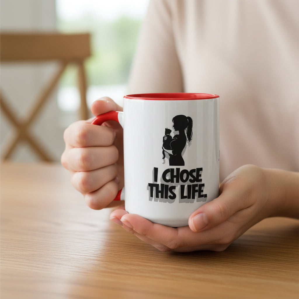 I Chose This Life Cat Lady Mug | Sassy Cat Lover Coffee Cup