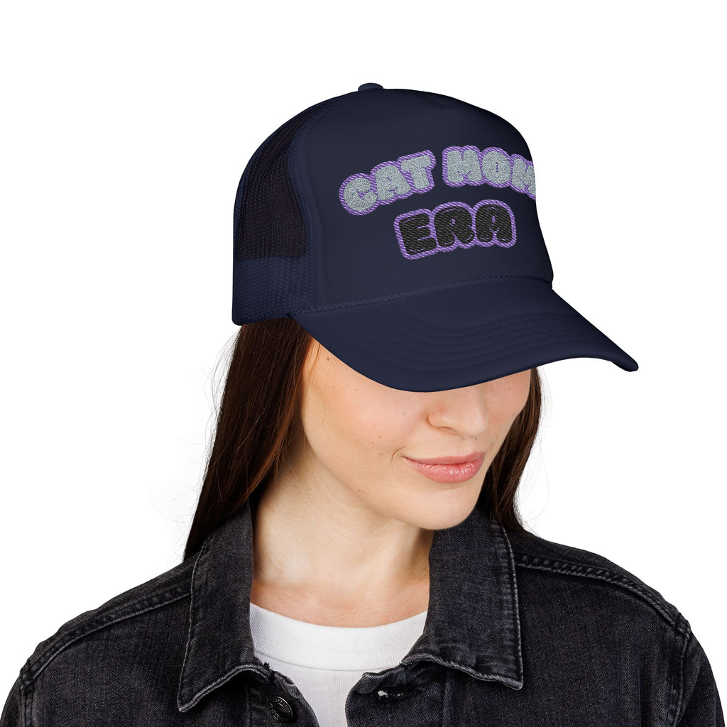 Cat Mom Era Foam Trucker Hat — Cute Furmom Cap in Multiple Colors