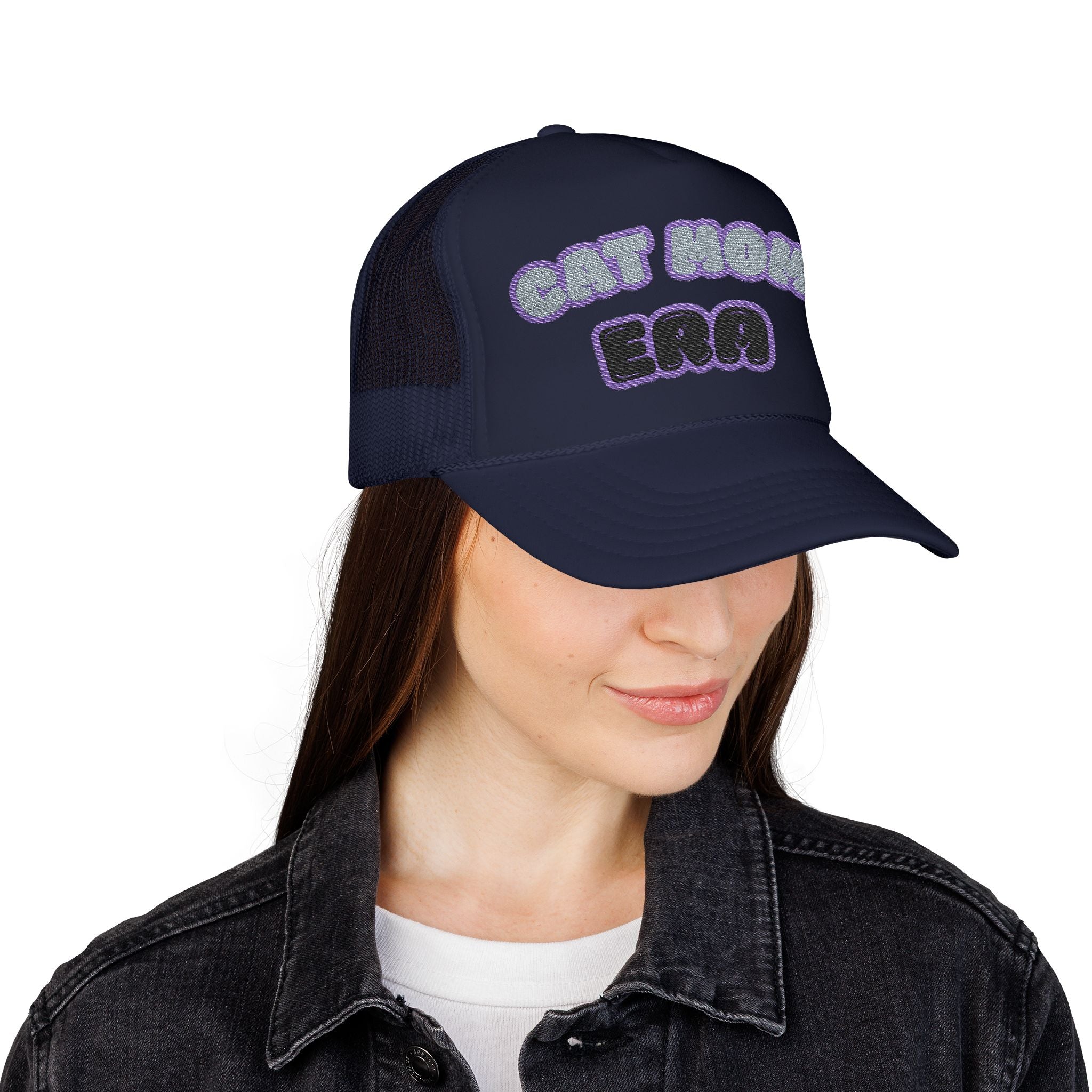 Cat Mom Era Foam Trucker Hat — Cute Furmom Cap in Multiple Colors