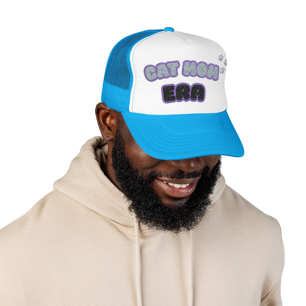 Cat Mom Era Foam Trucker Hat — Cute Furmom Cap in Multiple Colors