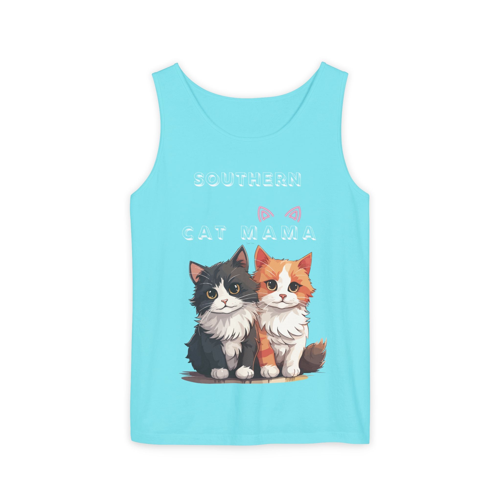 Southern Cat Mama Tank Top — Cute Kitten Graphic Tank for Cat Lovers