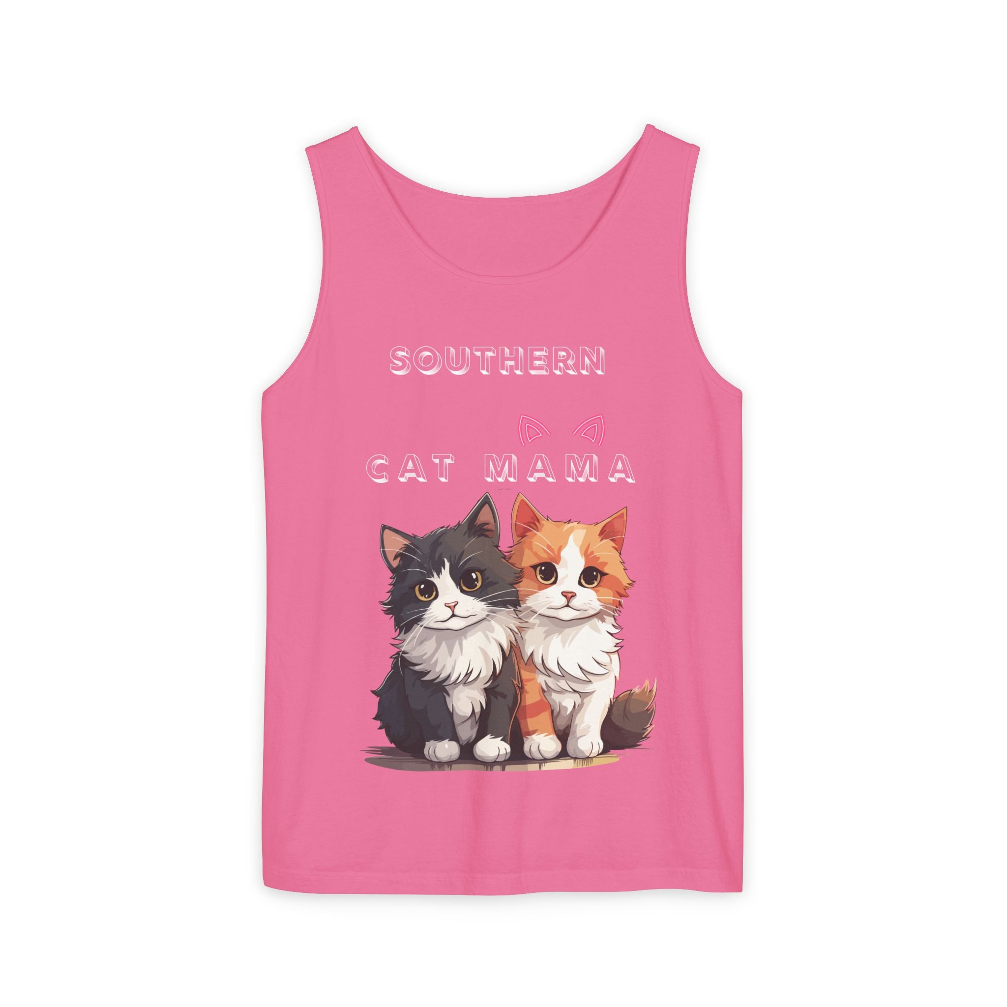Southern Cat Mama Tank Top — Cute Kitten Graphic Tank for Cat Lovers