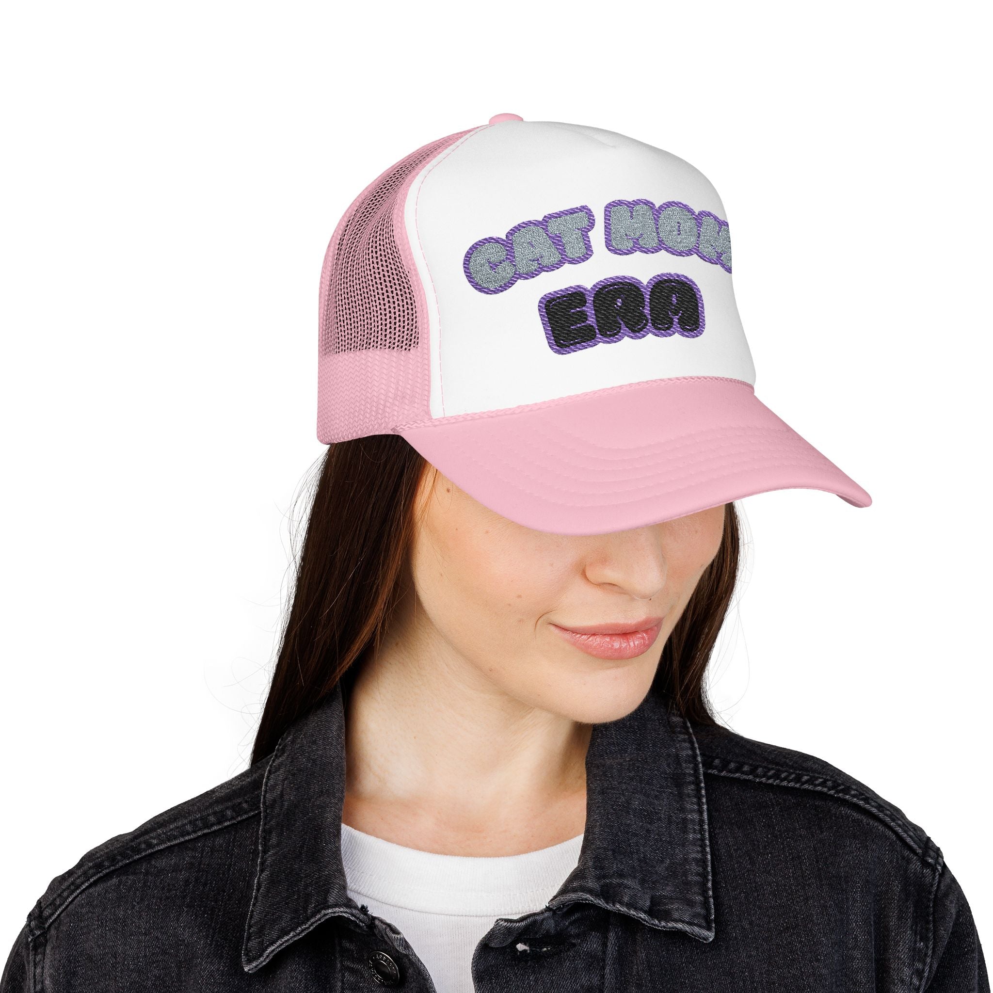 Cat Mom Era Foam Trucker Hat — Cute Furmom Cap in Multiple Colors