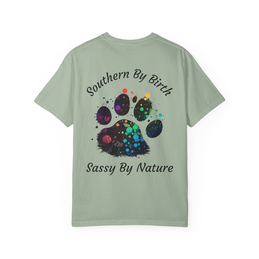Southern By Birth, Sassy By Nature Paw Print T-Shirt
