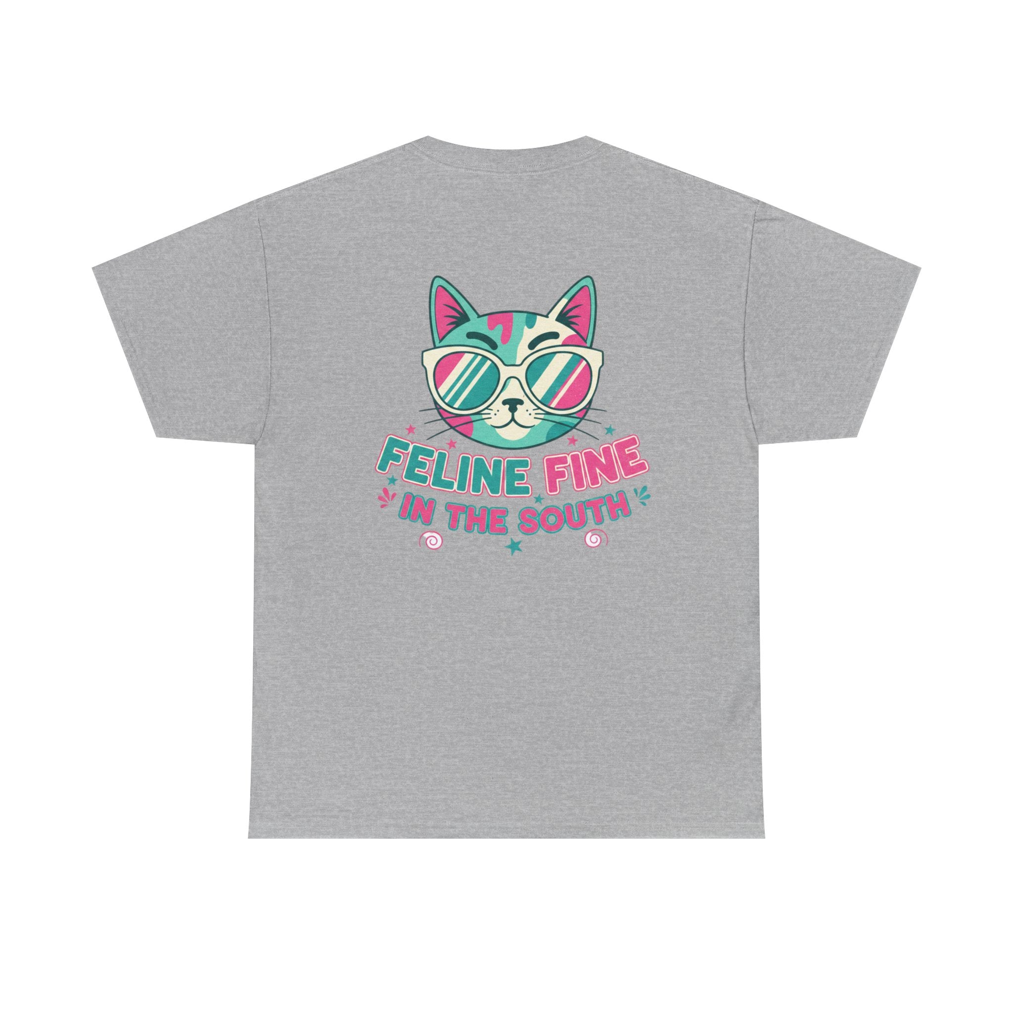Feline Fine Tee — Retro Cat "Feline Fine in the South" Graphic T-Shirt