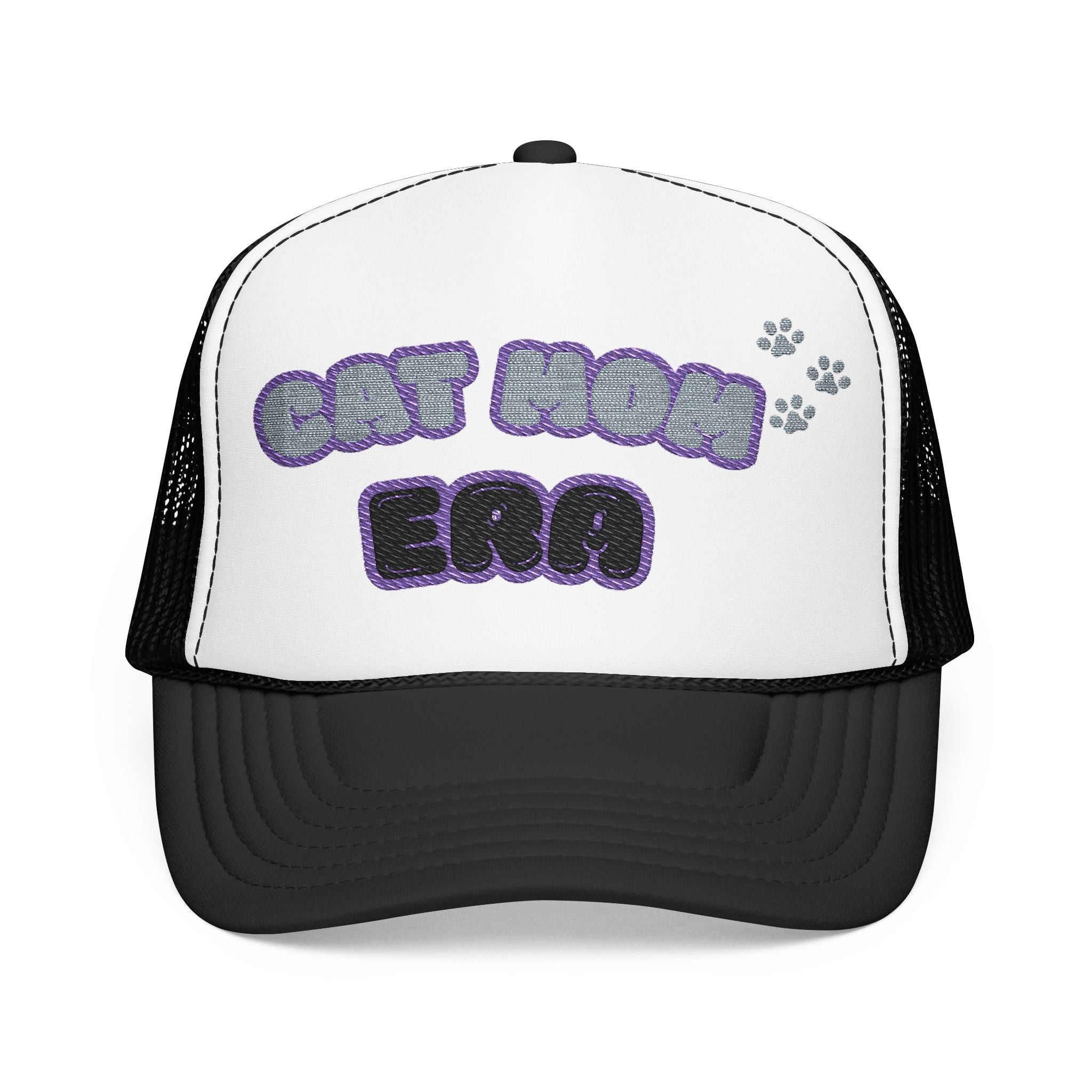 Cat Mom Era Foam Trucker Hat — Cute Furmom Cap in Multiple Colors