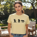 Observing Judging Resting Cat Tee | Boxy Cropped Cat Shirt