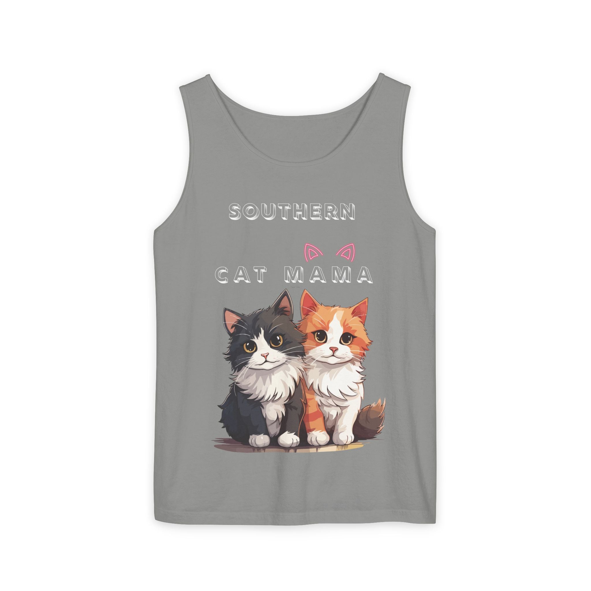 Southern Cat Mama Tank Top — Cute Kitten Graphic Tank for Cat Lovers