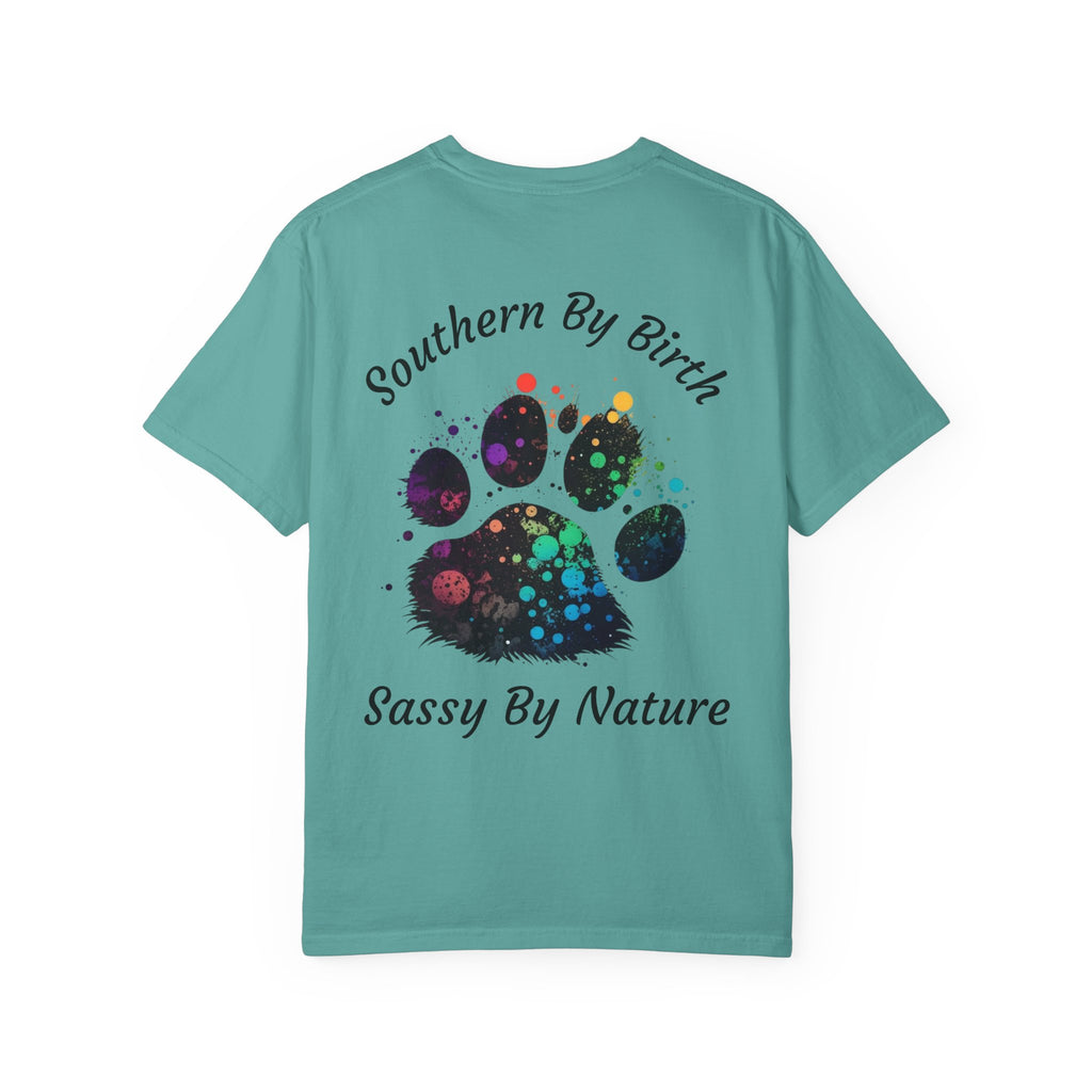 Southern By Birth, Sassy By Nature Paw Print T-Shirt