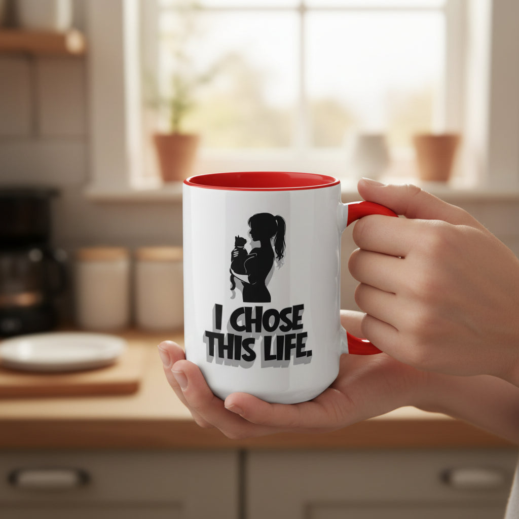 I Chose This Life Cat Lady Mug | Sassy Cat Lover Coffee Cup