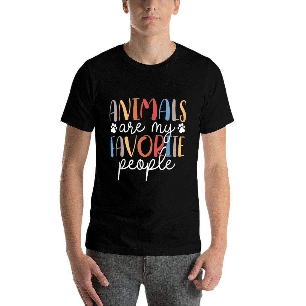 Animals Are My Favorite People Funny Animal Lover  Odor-resistant T-Shirt