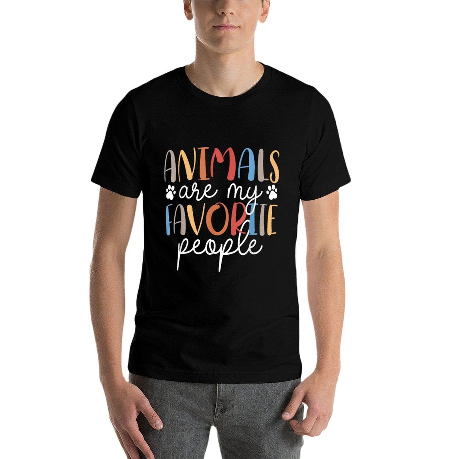 Animals Are My Favorite People Funny Animal Lover  Odor-resistant T-Shirt