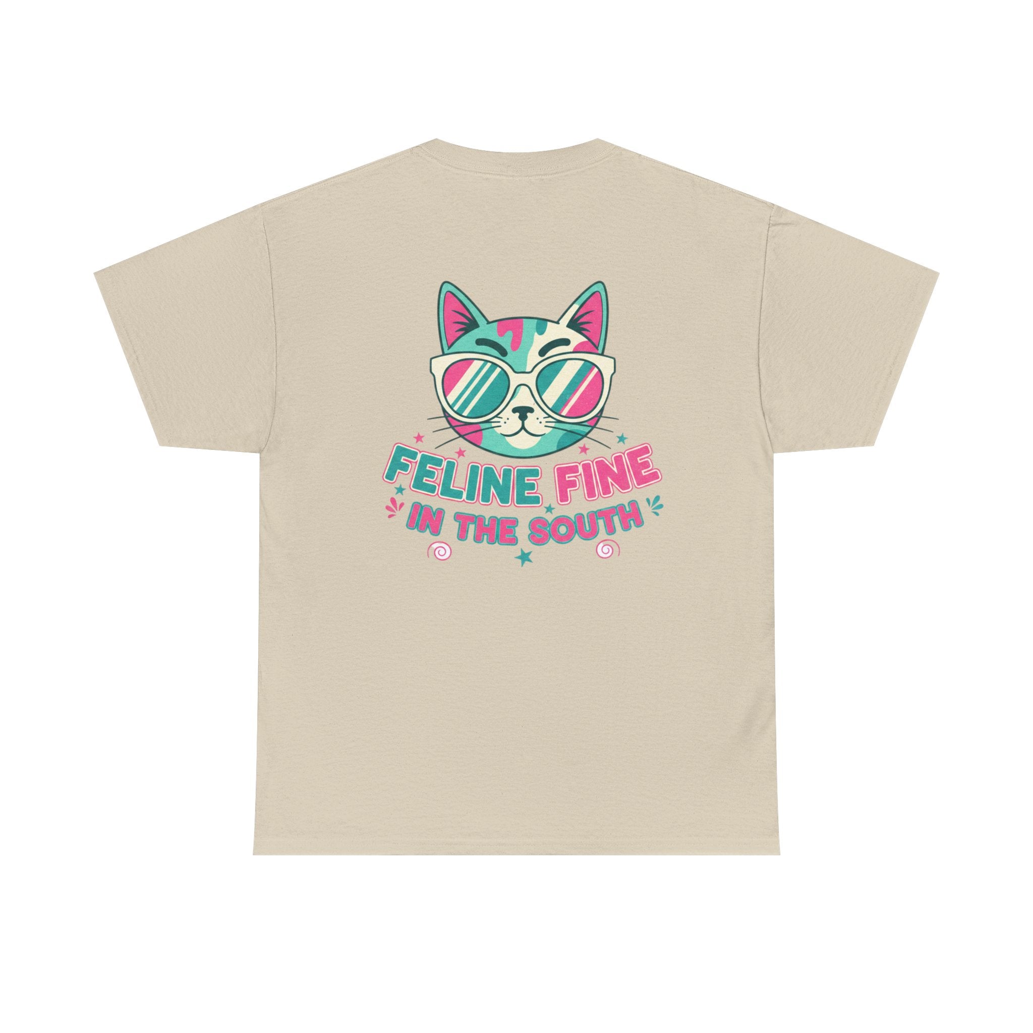 Feline Fine Tee — Retro Cat "Feline Fine in the South" Graphic T-Shirt