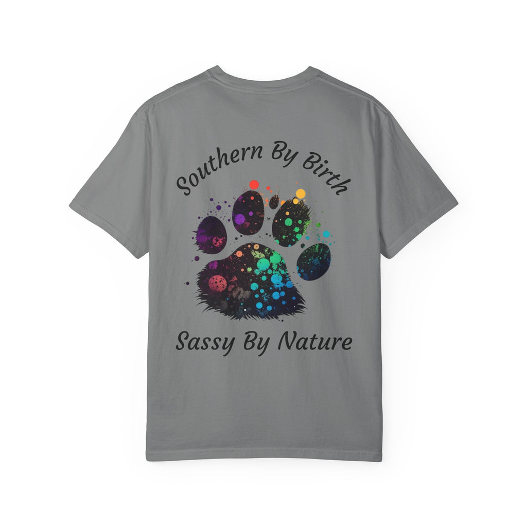 Southern By Birth, Sassy By Nature Paw Print T-Shirt