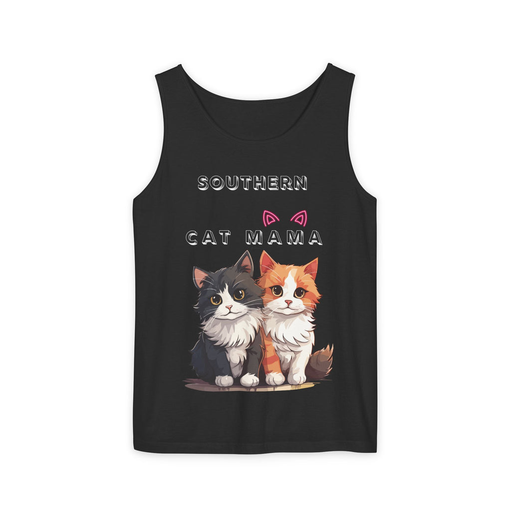Southern Cat Mama Tank Top — Cute Kitten Graphic Tank for Cat Lovers