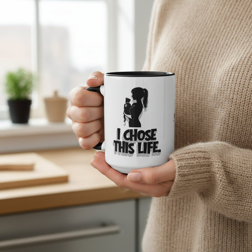 I Chose This Life Cat Lady Mug | Sassy Cat Lover Coffee Cup