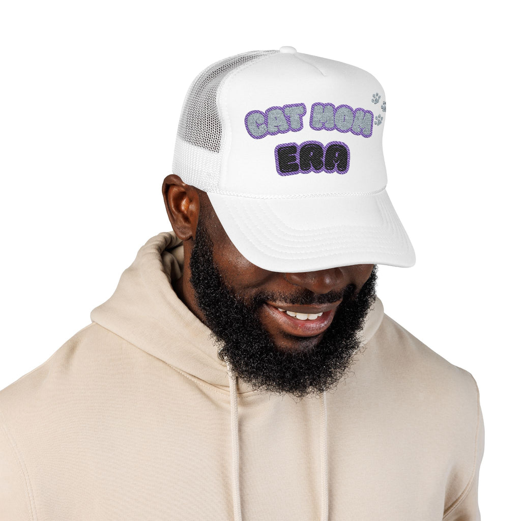 Cat Mom Era Foam Trucker Hat — Cute Furmom Cap in Multiple Colors