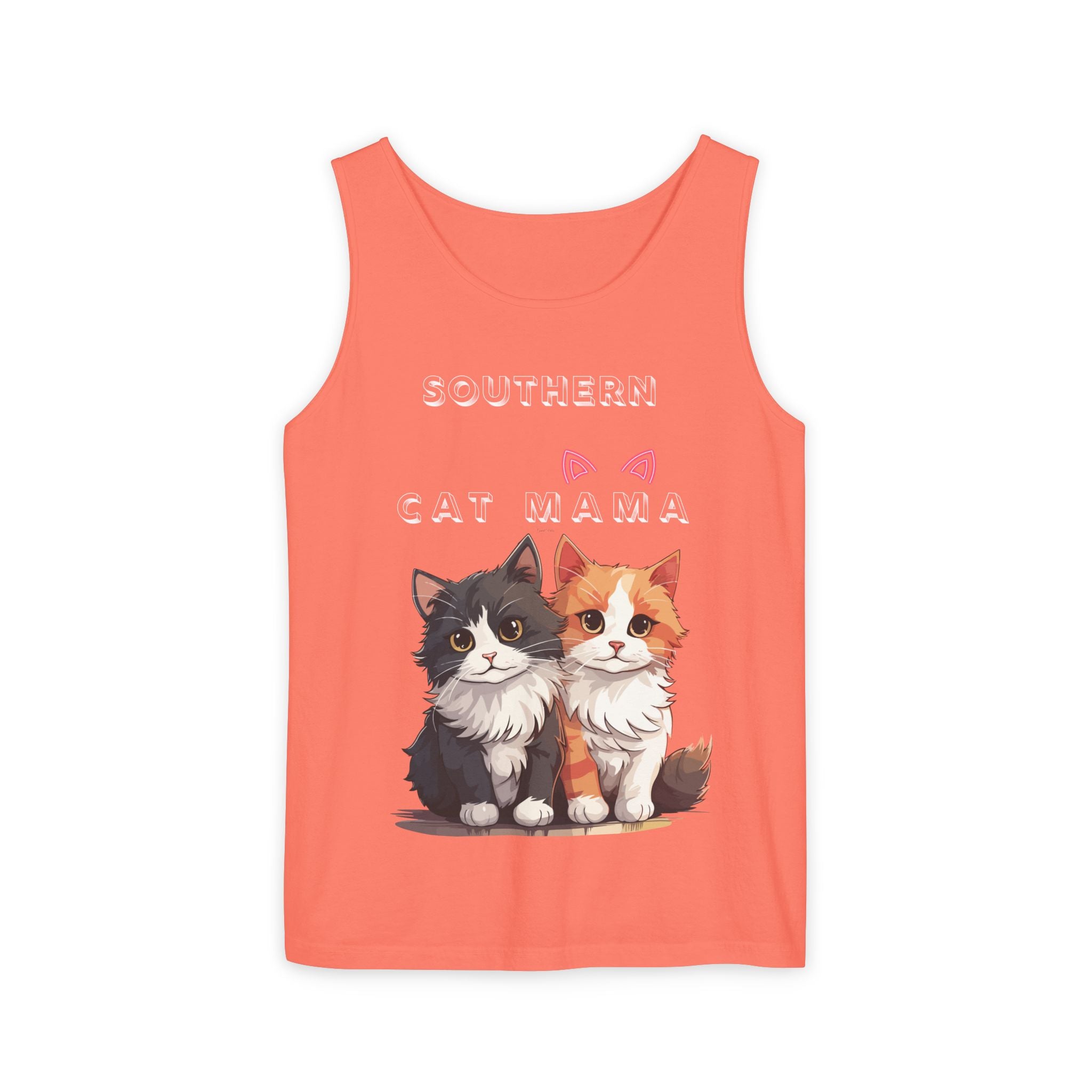 Southern Cat Mama Tank Top — Cute Kitten Graphic Tank for Cat Lovers