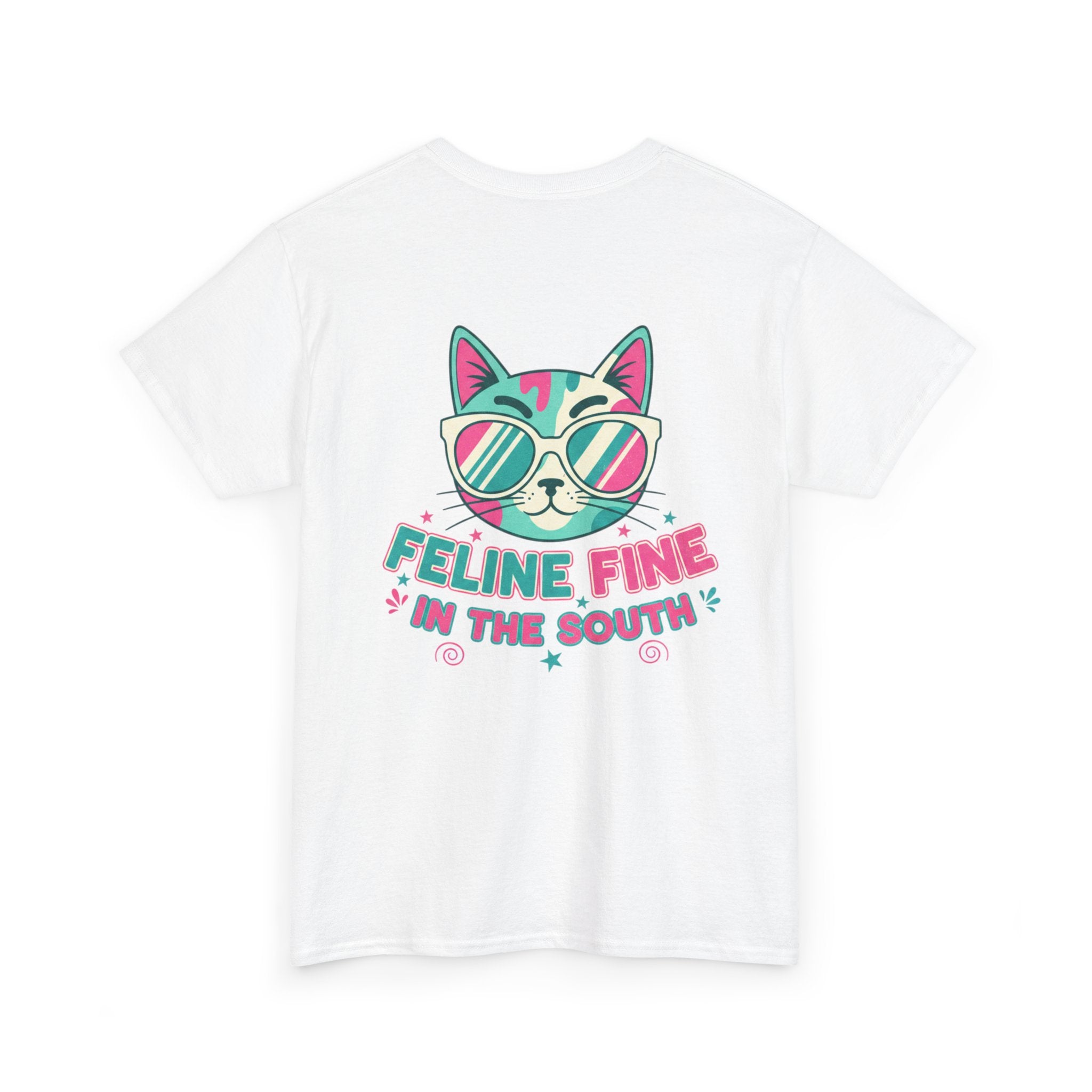 Feline Fine Tee — Retro Cat "Feline Fine in the South" Graphic T-Shirt