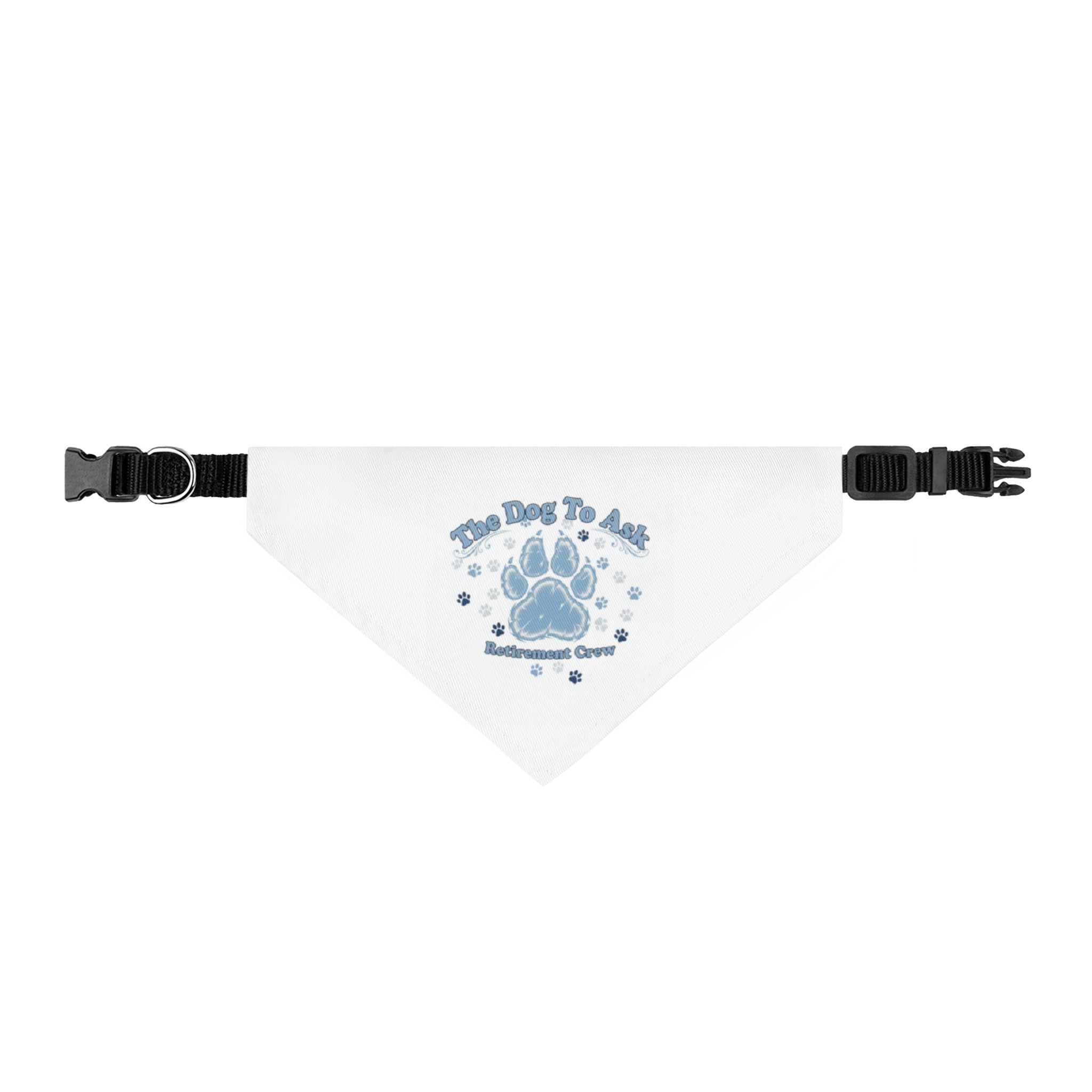 Clip-On Pet Bandana – 'Love Dogs Too' Paw Print Collar Accessory