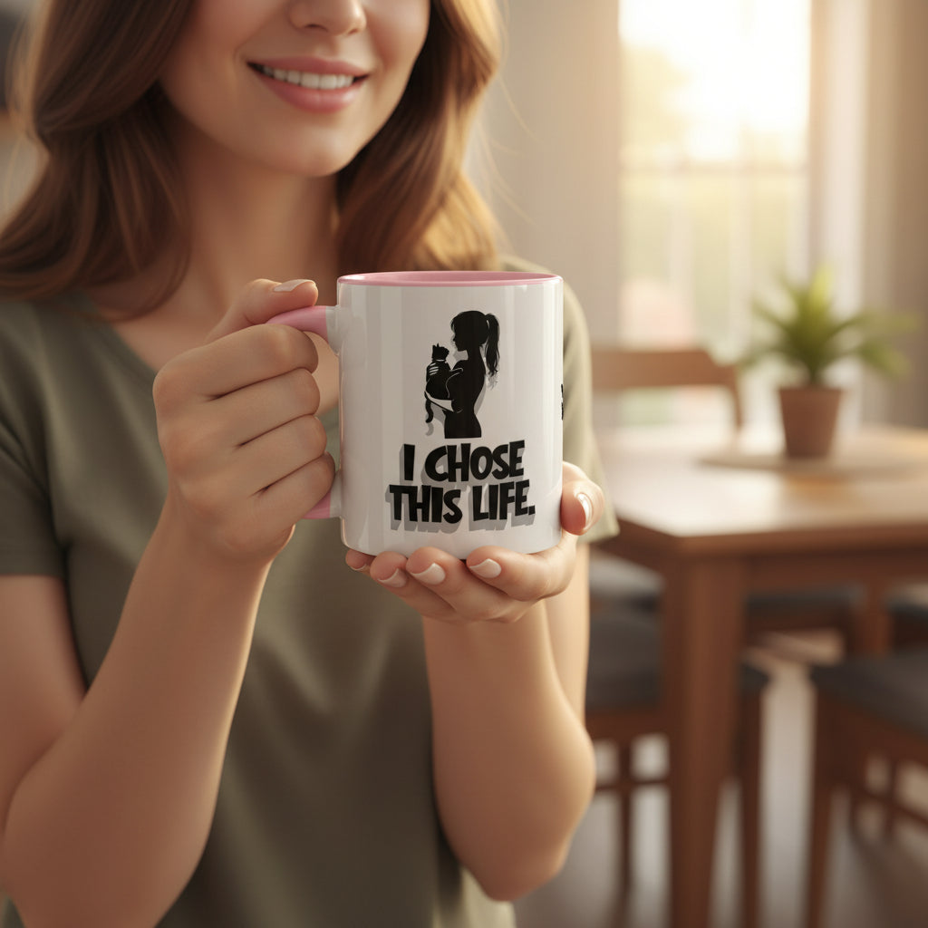 I Chose This Life Cat Lady Mug | Sassy Cat Lover Coffee Cup