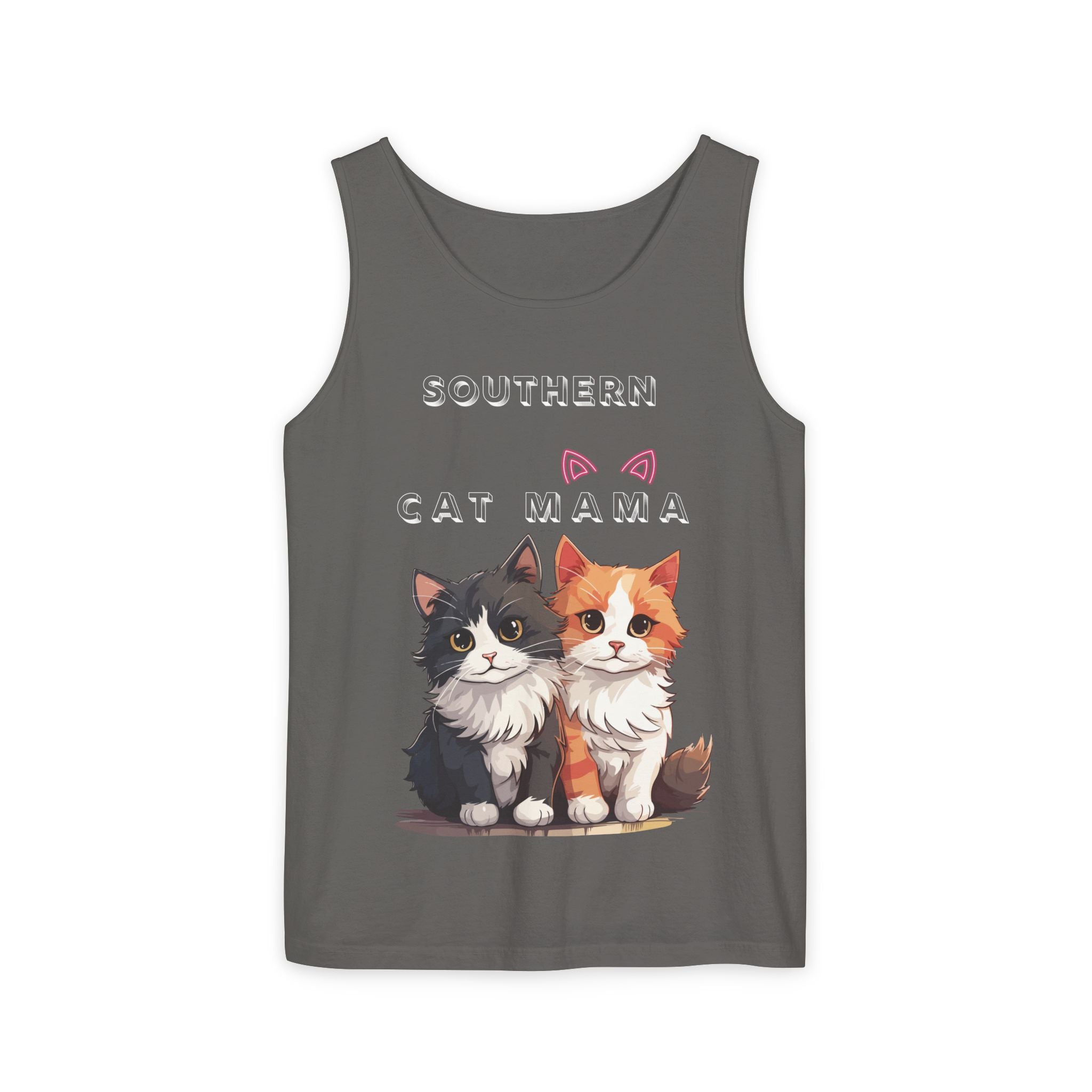 Southern Cat Mama Tank Top — Cute Kitten Graphic Tank for Cat Lovers