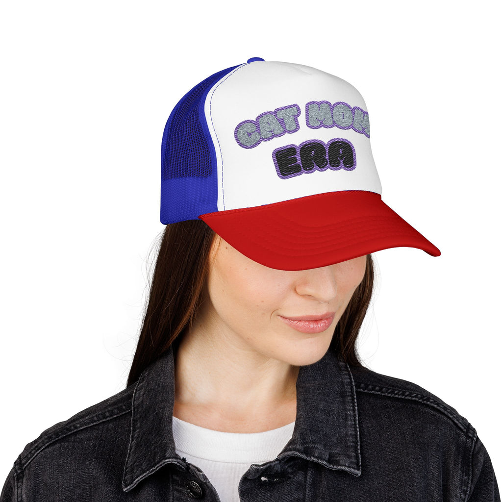 Cat Mom Era Foam Trucker Hat — Cute Furmom Cap in Multiple Colors