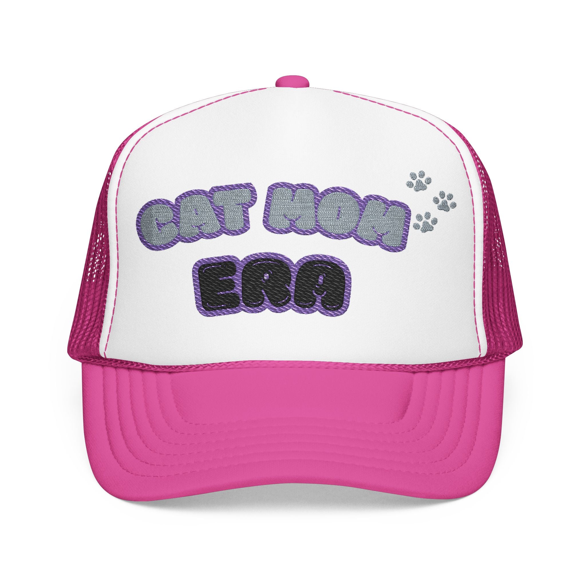 Cat Mom Era Foam Trucker Hat — Cute Furmom Cap in Multiple Colors