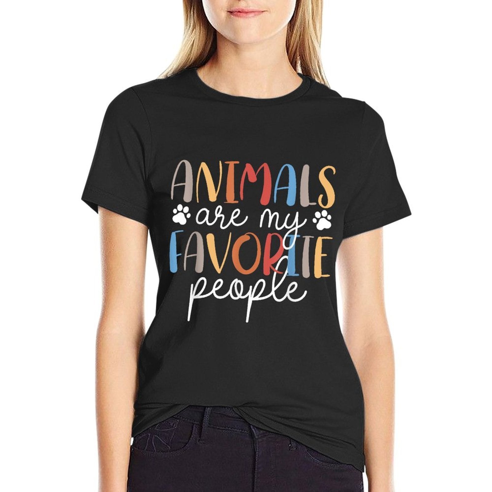Animals Are My Favorite People Funny Animal Lover  Odor-resistant T-Shirt