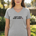 Soft Paws, Sharp Opinions Women’s V-Neck Tee