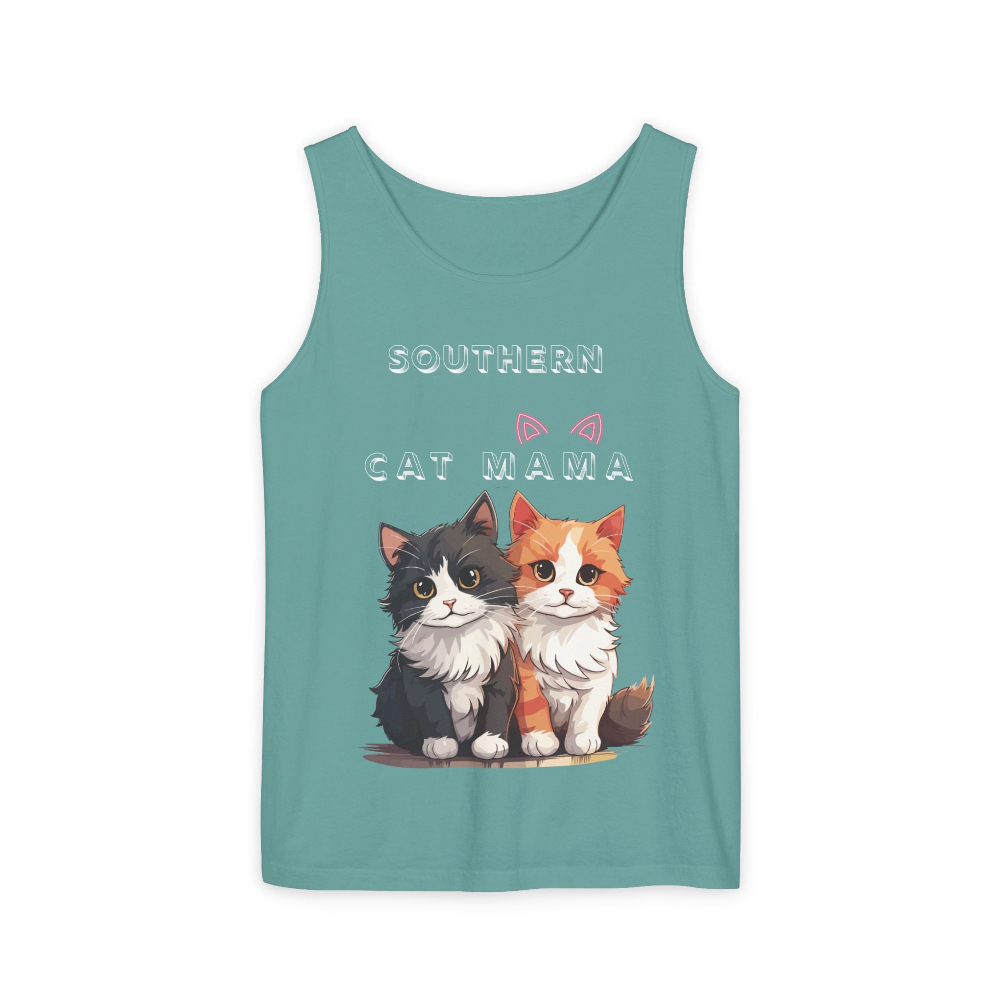 Southern Cat Mama Tank Top — Cute Kitten Graphic Tank for Cat Lovers